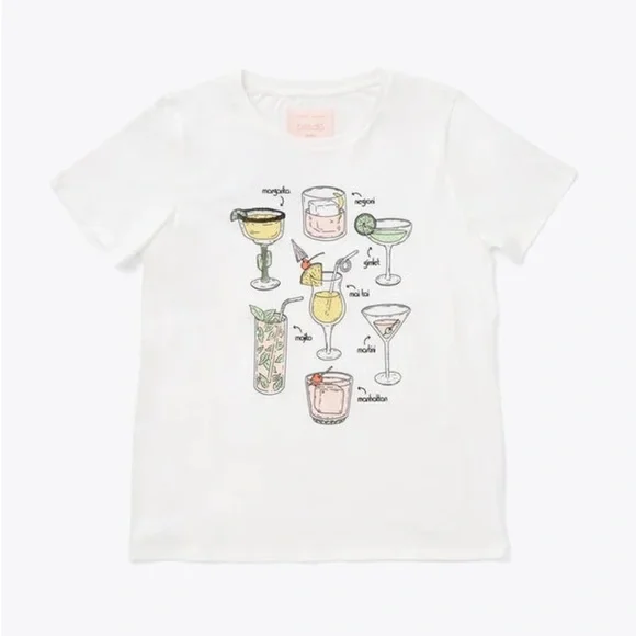 Ban.do• women’s white cotton cocktail T-shirt size medium - Picture 2 of 10